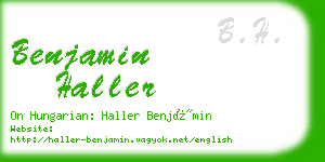 benjamin haller business card